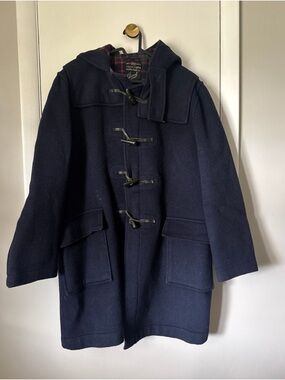 Gloverall Navy Wool Duffle Coat